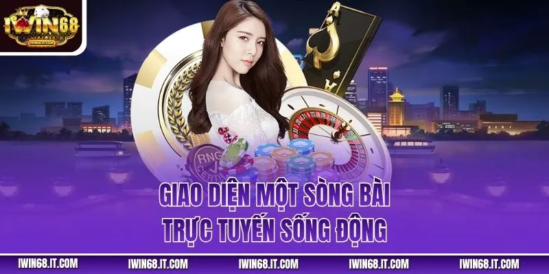 Giao diện một sòng bài trực tuyến sống động